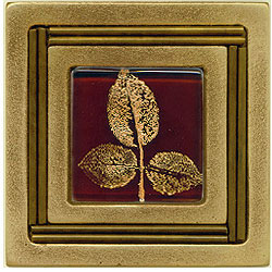 Miila Studios Miila Studios Bronze Monte Carlo 4 x 4 Monte Carlo With Small Leaves Tile & Stone