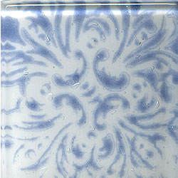 Miila Studios Miila Studios Glass Deco Series - Classics 2 x 2 White Blue Tile & Stone