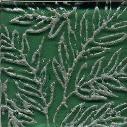 Miila Studios Miila Studios Glass Deco Series - Tropics 1 x 12 Green Pewter Tile & Stone