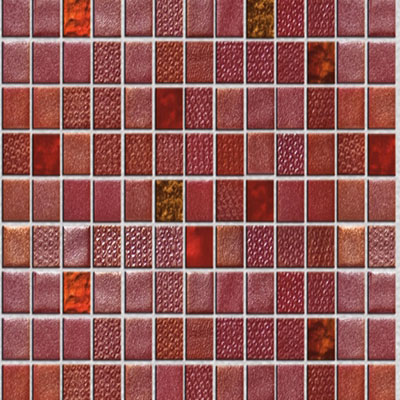 Onix Mosaico Onix Mosaico Fuse Glass Mosaic Reds Tile & Stone