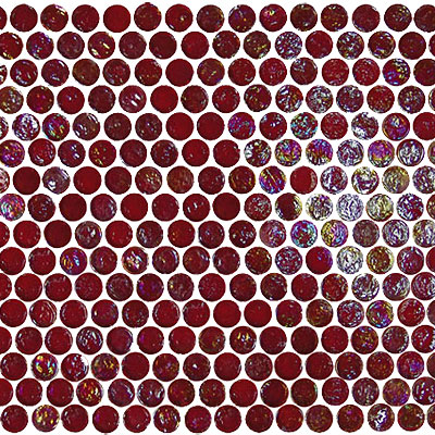 Onix Mosaico Onix Mosaico Geoglass Circle Circle 50 Fire Red Tile & Stone
