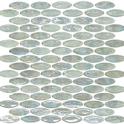 Onix Mosaico Onix Mosaico Geoglass Oval Oval 13 Linen Tile & Stone