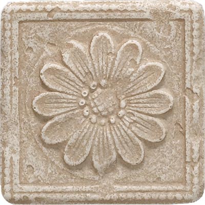 Questech Questech Dorset Decoratives - Travertine Floral Dot Tile & Stone