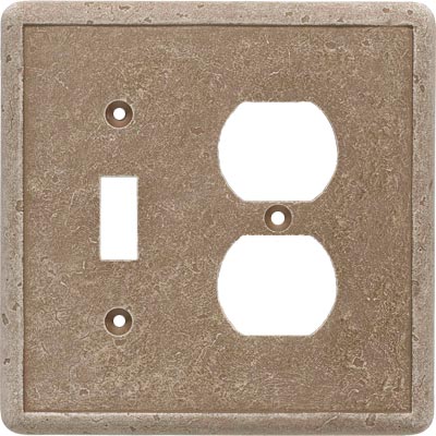 Questech Questech Dorset Switch Plates - Noche Toggle Duplex Combo Tile & Stone