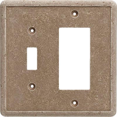 Questech Questech Dorset Switch Plates - Noche Toggle GFCI Combo Tile & Stone