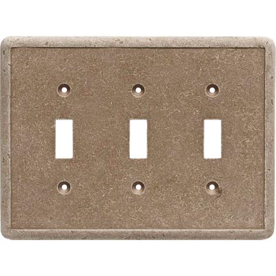 Questech Questech Dorset Switch Plates - Noche Triple Toggle Tile & Stone
