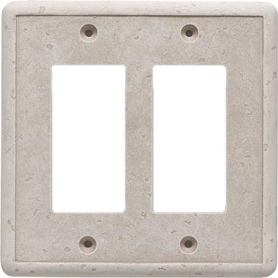 Questech Questech Dorset Switch Plates - Travertine Double GFCI Tile & Stone