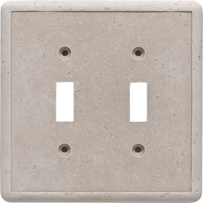 Questech Questech Dorset Switch Plates - Travertine Double Toggle Tile & Stone