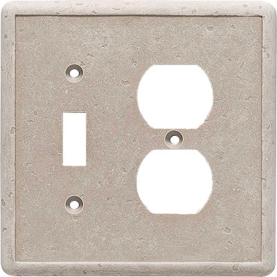 Questech Questech Dorset Switch Plates - Travertine Toggle Duplex Combo Tile & Stone