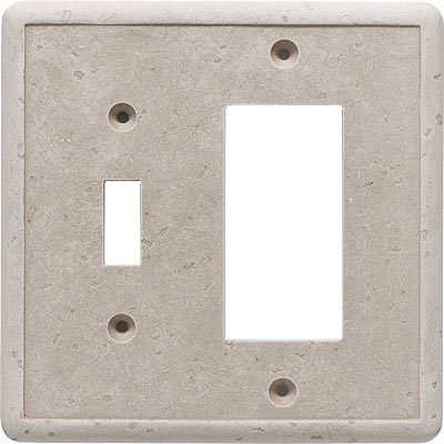 Questech Questech Dorset Switch Plates - Travertine Toggle GFCI Combo Tile & Stone