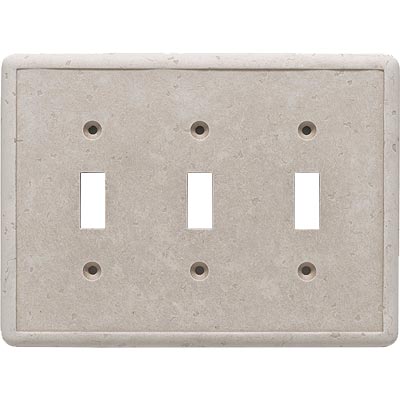 Questech Questech Dorset Switch Plates - Travertine Triple Toggle Tile & Stone