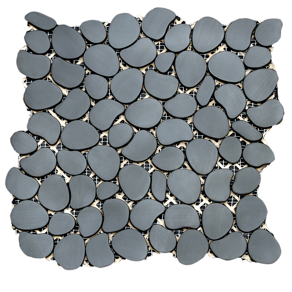 Solistone Solistone Freeform 11 x 11 Umbra (Brushed Black) Tile & Stone