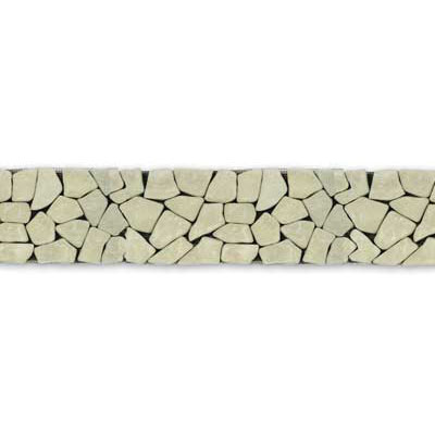 Solistone Solistone Indonesian Mosaic Border 4 x 39 Green Gobos Tile & Stone