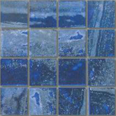 Tesoro Tesoro Brushstroke Mosaic 3 x 3 Blue Tile & Stone
