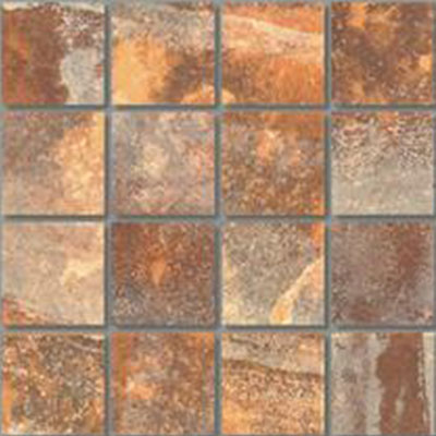 Tesoro Tesoro Brushstroke Mosaic 3 x 3 Rust Tile & Stone