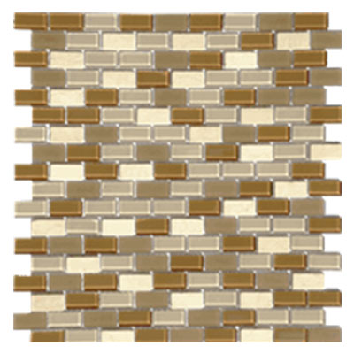 Tesoro Tesoro Stone & Glass - Staggered Mini Mosaics 04 Tile & Stone