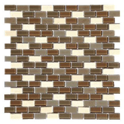 Tesoro Tesoro Stone & Glass - Staggered Mini Mosaics 14 Tile & Stone