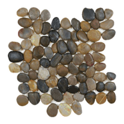 Tesoro Tesoro Ocean Stone Mosaic Pebbles Tiger Eye Tile & Stone