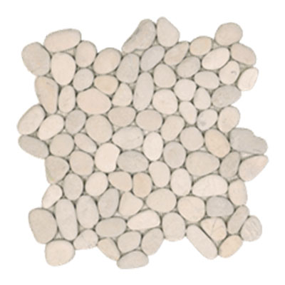Tesoro Tesoro Ocean Stone Mosaic Pebbles White Tile & Stone