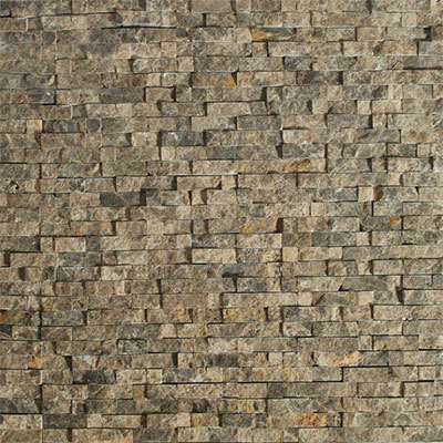 Tesoro Tesoro Precious Stones Split Face Mosaic Dark Emperador Tile & Stone
