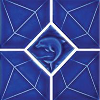 Tesoro Tesoro Diamond Mosaic Blueberry Tile & Stone