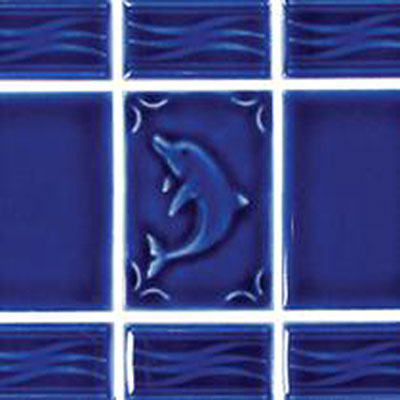 Tesoro Tesoro Dolphin Mosaic Blue Berry Tile & Stone