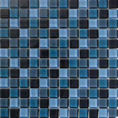 Tesoro Tesoro Glass Mosaic - Aqua Color Blend 1 x 1 Tahiti Tile & Stone