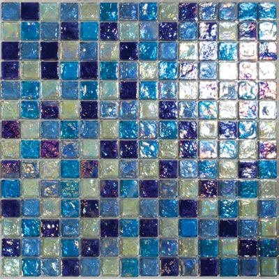 Tesoro Tesoro Reflections Blends - 1 x 1 Mixed Mosaic #4 Blended Tile & Stone