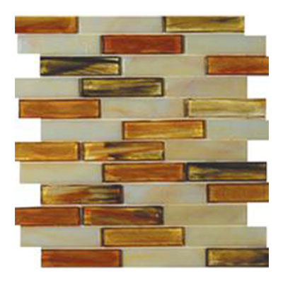 Tesoro Tesoro Artisan Glass Blends 1 x 4 Mosaic Kensington Tile & Stone