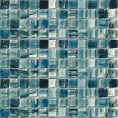 Tesoro Tesoro Dew Drops 1 x 1 Mosaic Cool Blue Tile & Stone