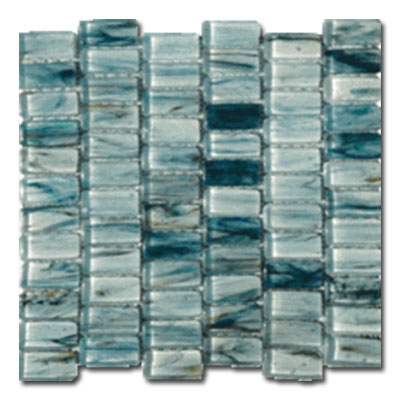 Tesoro Tesoro Dew Drops 1 x 2 Mosaic Cool Blue Tile & Stone