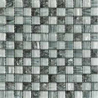 Tesoro Tesoro Pearlesque Mosaic White Black Tile & Stone
