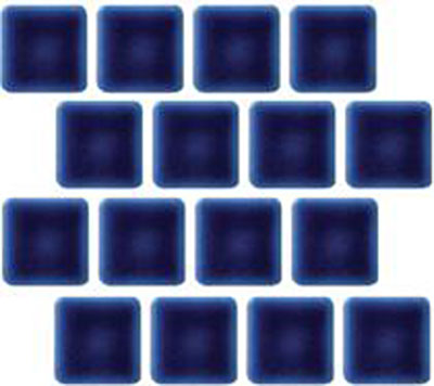 Tesoro Tesoro Harmony 1 x 1 Mosaic Navy Blue Tile & Stone