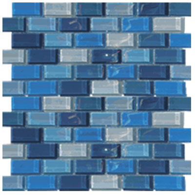 Tesoro Tesoro Lux Aqua 1 x 2 Mosaic Bazaar Tile & Stone