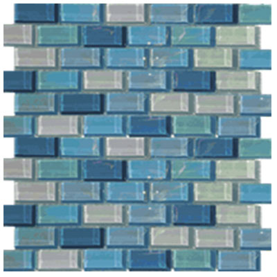 Tesoro Tesoro Lux Aqua 1 x 2 Mosaic Magic Tile & Stone
