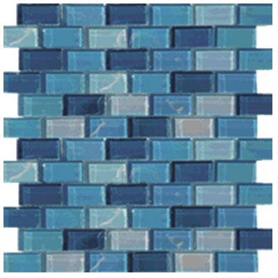 Tesoro Tesoro Lux Aqua 1 x 2 Mosaic Shimmer Tile & Stone