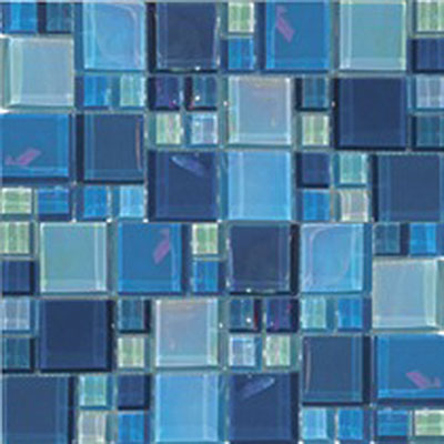 Tesoro Tesoro Lux Aqua Random Mosaic Bazaar Tile & Stone