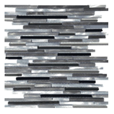 Tesoro Tesoro Metallica Mosaic #2 Dark Aluminum Tile & Stone