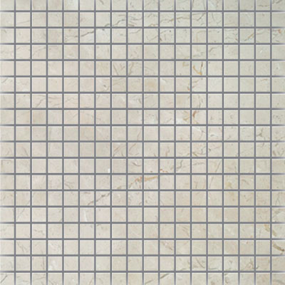 Tesoro Tesoro Pietra Antica Select Polished Travertine Mosaics Creama Marfil 5/8 x 5/8 Mosaic Tile & Stone