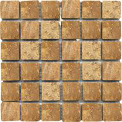 Tesoro Tesoro Pietra Antica Select Travertine Mosaic 1 x 1 Giallo Tile & Stone