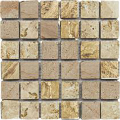 Tesoro Tesoro Pietra Antica Select Travertine Mosaic 2 x 2 Scabos Veneziano Tile & Stone