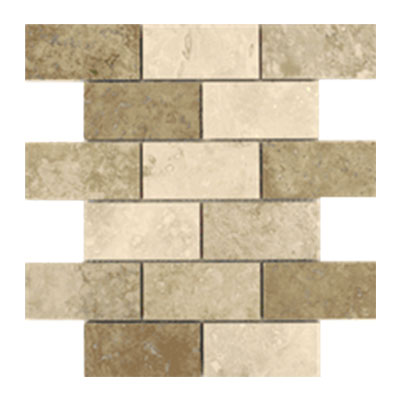 Tesoro Tesoro Pietra Antica Select Travertine Mosaic 2 x 4 Travertino Mix Tile & Stone