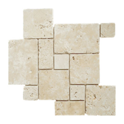 Tesoro Tesoro Pietra Antica Select Travertine Mini Versailles Mosaic Beige Tile & Stone