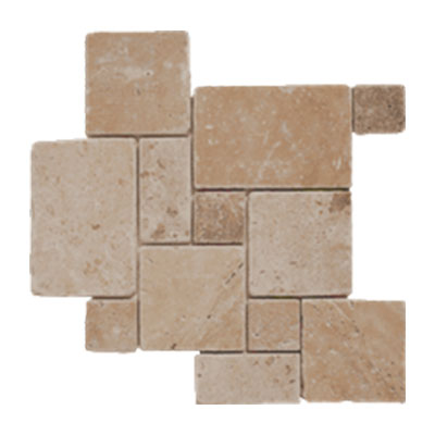 Tesoro Tesoro Pietra Antica Select Travertine Mini Versailles Mosaic Noce Tile & Stone