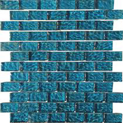 Tesoro Tesoro Ripple Mosaics Turquoise 1 x 2 Tile & Stone