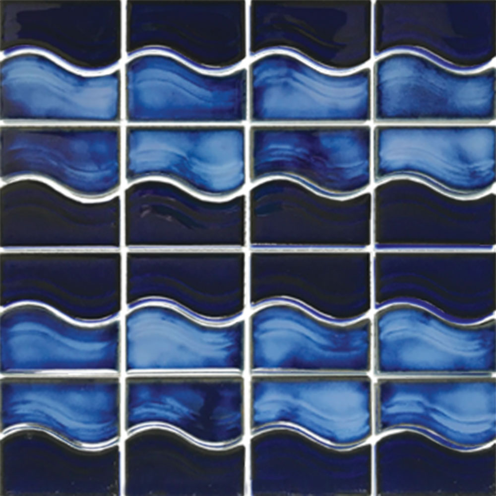 Tesoro Tesoro Waterslide Mosaic Royal Blue Tile & Stone