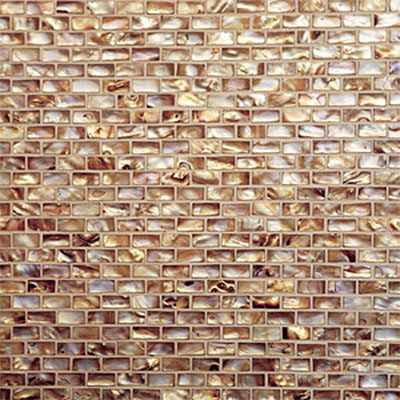 Tilecrest Tilecrest Shell Brick Joint Mosaic Antique Gold Tile & Stone