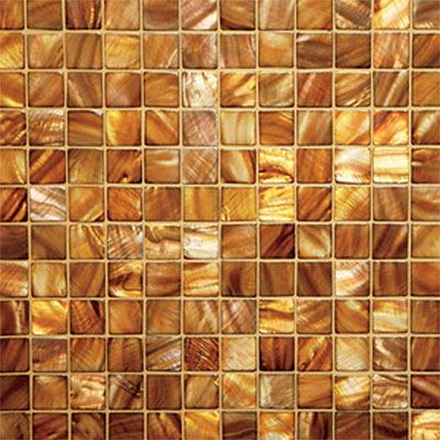 Tilecrest Tilecrest Shell 1 x 1 Mosaic Conus Gold Tile & Stone