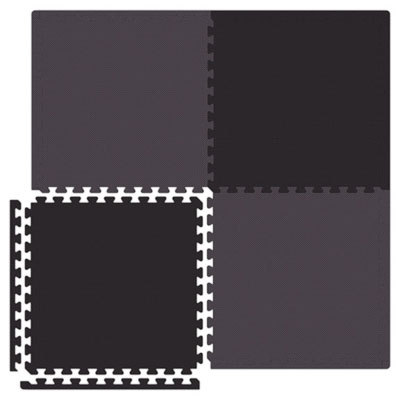 Alessco, Inc. Alessco, Inc. Economy Reversible Soft Floors Grey / Black Rubber Flooring