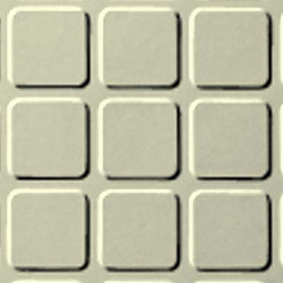 Roppe Roppe Performance Compound - Raised Square Design Cream Rubber Flooring